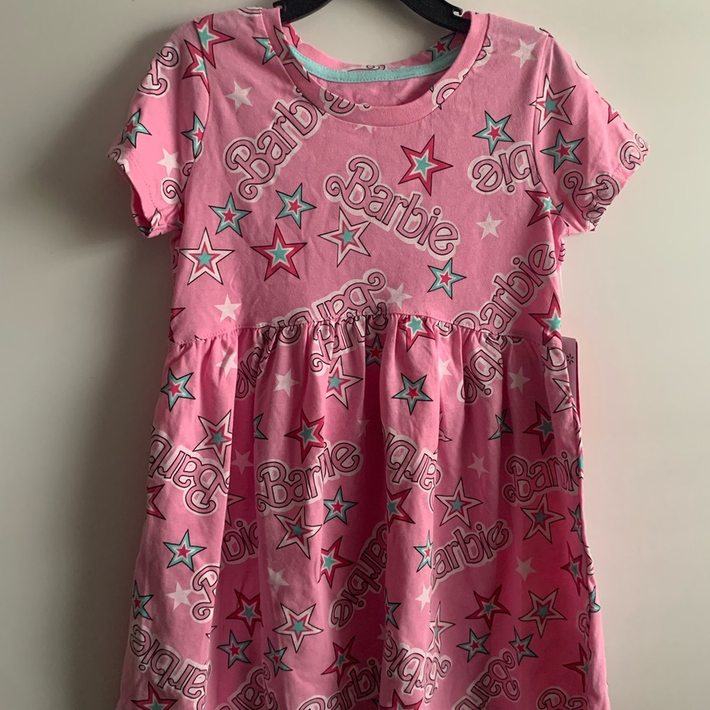Barbie Pink Starry Kids Casual Dress